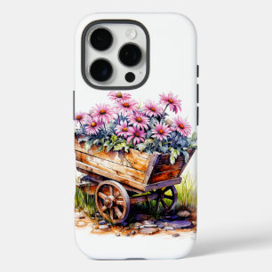 Mooie Aster Bloemen In Een Wielvormige Ton iPhone 16 Pro Hoesje