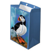 Mooie Atlantic Puffin Bird Gift Bag Medium Cadeauzakje (Achterkant Gekanteld)