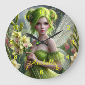 Mooie August Fairy in Gladioli Grote Klok (Voorkant)