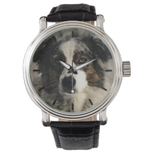 Mooie Australische Herder Gepersonaliseerd Horloge