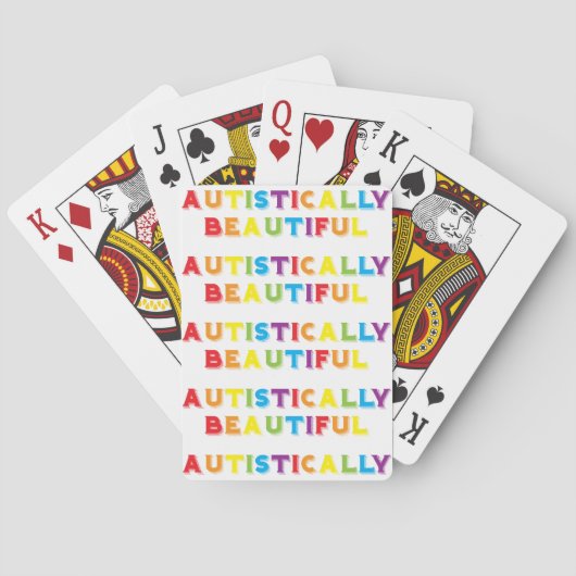 Mooie Autistically Pokerkaarten (Achterkant)