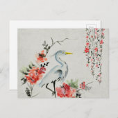 mooie Aziatische kraanvogel Briefkaart (Voorkant / Achterkant)