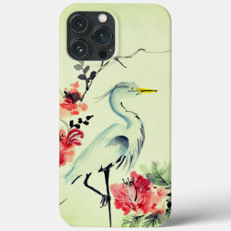 Mooie Aziatische kraanvogel Case-Mate iPhone Hoesj 13 Pro Max Hoesje