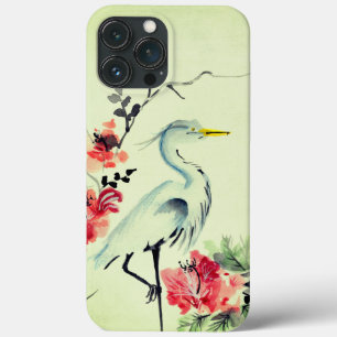 Mooie Aziatische kraanvogel Hoesje-Mate iPhone Cas 13 Pro Max Hoesje