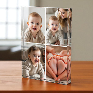 Mooie Baby 4 Foto Collage Foto Blok