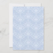Mooie baby Blue Damask Boy Baptisme  Kaart (Achterkant)