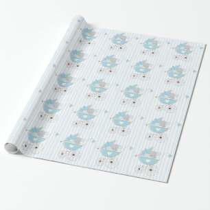 Mooie baby Blue Elephant Cadeaupapier