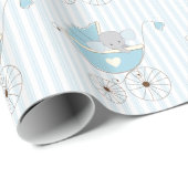 Mooie baby Blue Elephant Cadeaupapier (Rol Hoek)