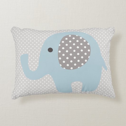 Mooie baby Blue Elephant Decoratief Kussen (Voorkant)