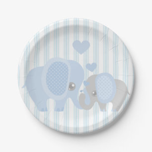 Mooie baby Blue Elephant Papieren Bordje
