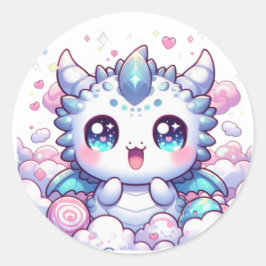 Mooie Baby Draak Kawaii Fantasy Sticker