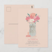 Mooie Baby flesjes en bloemen douche Briefkaart (Voorkant / Achterkant)