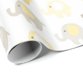 Mooie Baby gele olifant Cadeaupapier (Rol Hoek)