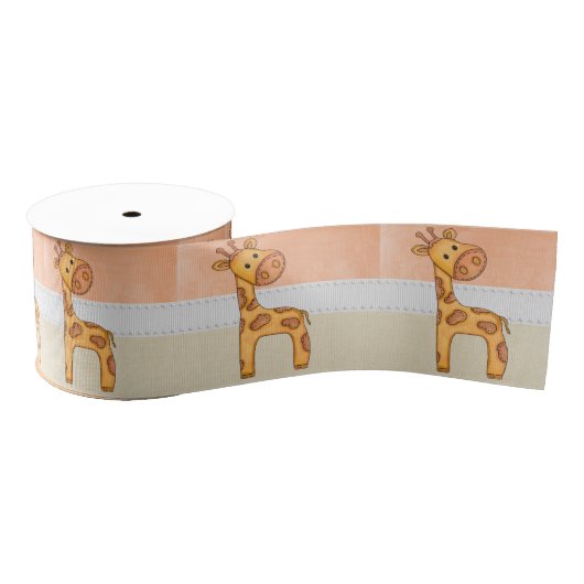 Mooie Baby Giraffe Grosgrain Lint (Spoel)