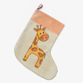 Mooie Baby Giraffe Grote Kerstsok (Voorkant (Hangend))