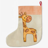 Mooie Baby Giraffe Grote Kerstsok (Achterkant)