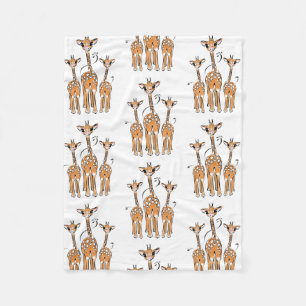 Mooie baby-giraffen, safari-dieren fleece deken
