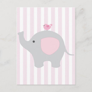 Mooie baby Girl Pink Elephant Briefkaart