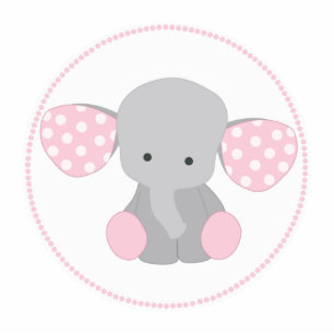 Mooie baby Girl Pink Elephant Fotobeeldje Sleutelhanger