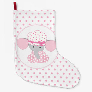Mooie baby Girl Pink Elephant Grote Kerstsok