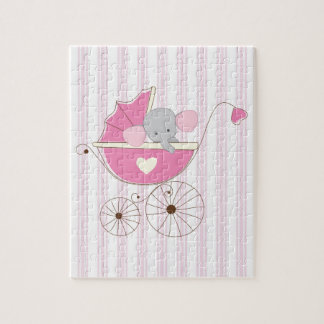 Mooie baby Girl Pink Elephant Legpuzzel