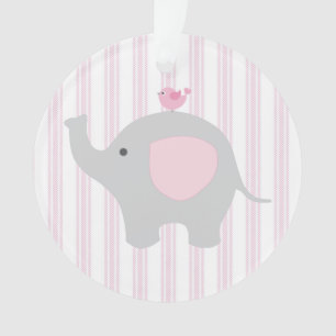 Mooie baby Girl Pink Elephant Ornament