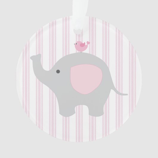Mooie baby Girl Pink Elephant Ornament (voorkant)