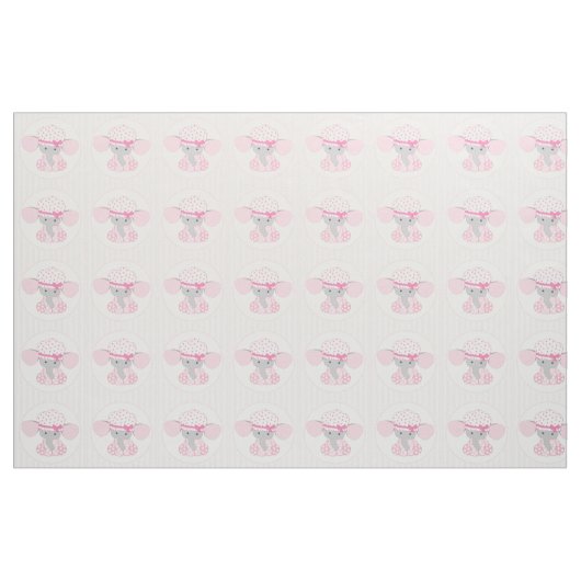 Mooie baby Girl Pink Elephant Stof (Yard (91,4 cm))