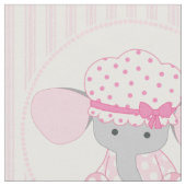 Mooie baby Girl Pink Elephant Stof (Close Up)