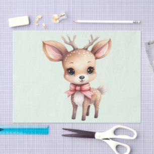 Mooie baby herten cartoonillustratie tissuepapier