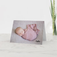 Mooie baby-jongen Foto van Newborn Announge