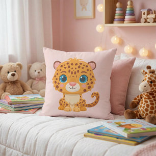 Mooie baby luipaard safari dier kinderen kussen
