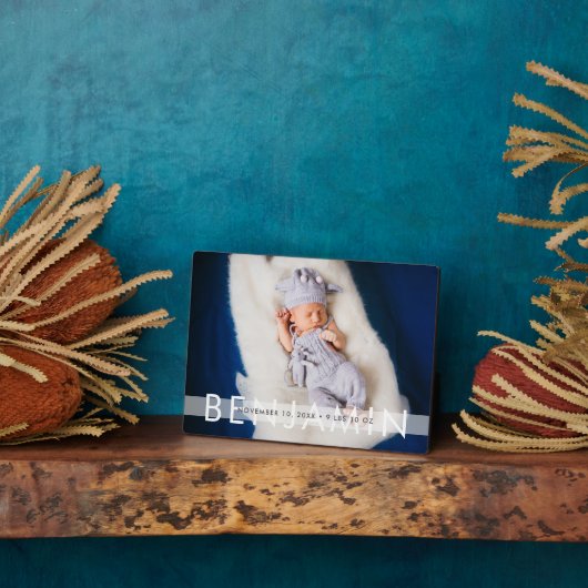 Mooie Baby met naam Fotoplaat (Zijkant)