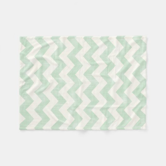 Mooie Baby Mint Green Chevron Zig Zag Pattern Fleece Deken (Voorkant (Horizontaal))