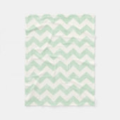 Mooie Baby Mint Green Chevron Zig Zag Pattern Fleece Deken (Voorkant)