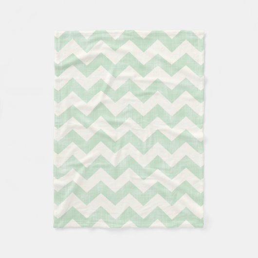 Mooie Baby Mint Green Chevron Zig Zag Pattern Fleece Deken (Voorkant)