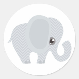 Mooie Baby Neutral Elephant Ronde Sticker