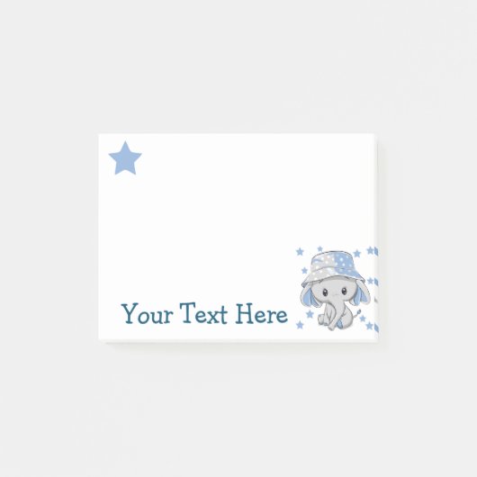 Mooie baby olifant jongen post-it® notes (Voorkant)
