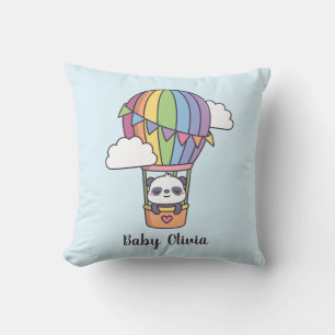 Mooie baby panda in hete luchtballon kinderkamer d kussen