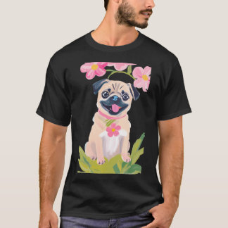 Mooie baby-pug-muurkunst - Schattige rimpelige pup T-shirt