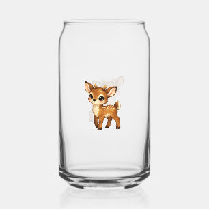 Mooie baby reekalf cartoon bos herten kinderkamer blikvorm glas