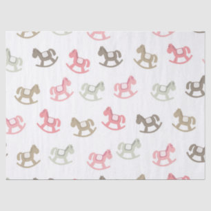 Mooie Baby Rocking Horses Tissuepapier