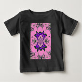 Mooie Baby Roze Bloemen Paarse Schaduw Motief Art (Voorkant)