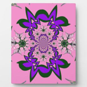 Mooie Baby Roze Bloemen Paarse Schaduw Motief Art Fotoplaat