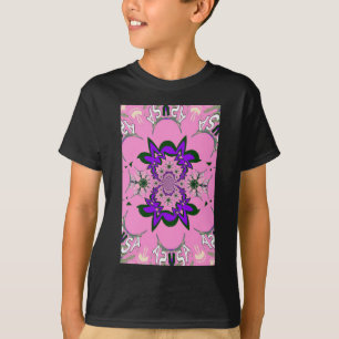 Mooie Baby Roze Bloemen Paarse Schaduw Motief Art T-shirt