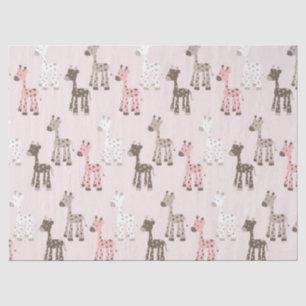 Mooie Baby Roze Giraffe Tissuepapier