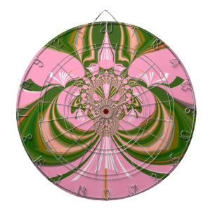 Mooie baby roze groene en witte Kaleidoscoop Dartbord