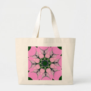 Mooie baby roze paarse schaduwmotief grote tote bag