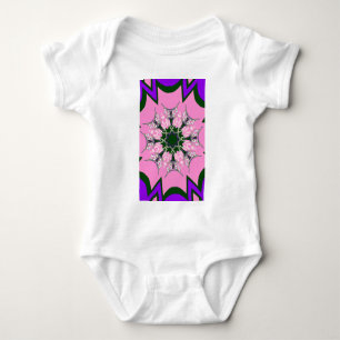 Mooie baby roze paarse schaduwmotief romper