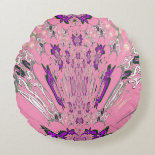 Mooie baby roze paarse schaduwmotief rond kussen